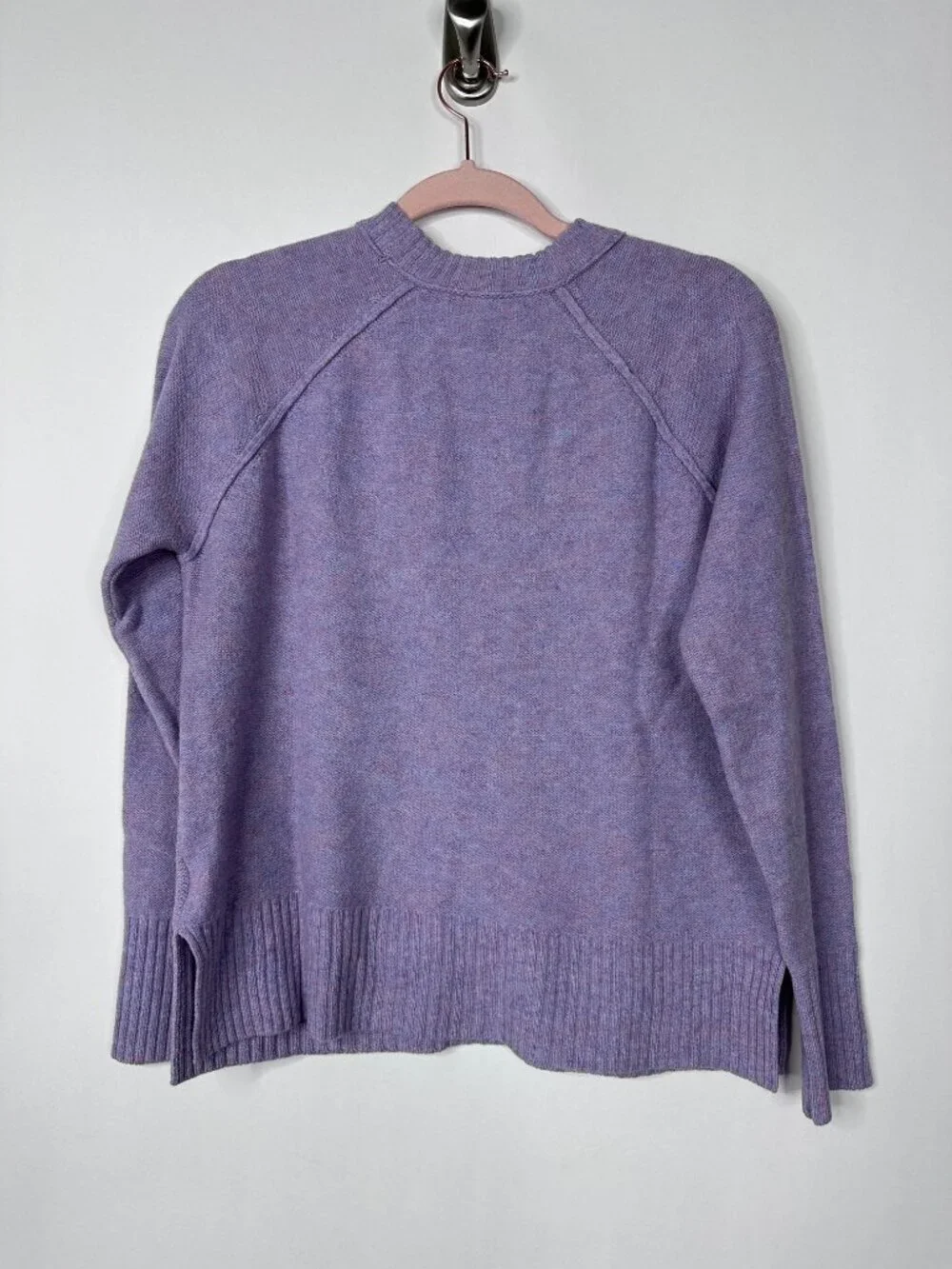 2/$30 J.Crew Wool Pointelle Cable Sweater Lilac Small #A1790
